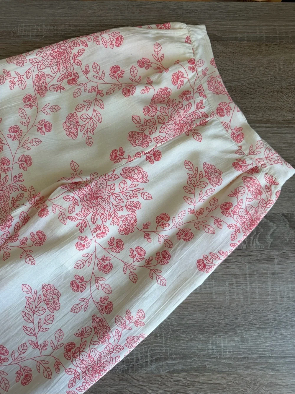 Max Linen Blend Wide Leg Straight Fit Floral Print Palazzos Casual Pants XL